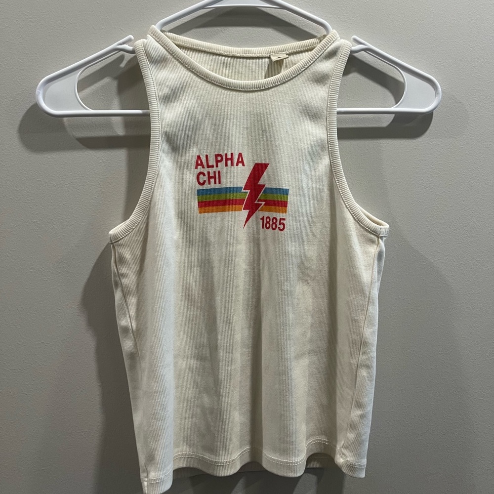 UNIVERSITY TEES Y2K VANILLA ICE NEON TANK, ALPHA CHI OMEGA